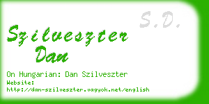 szilveszter dan business card